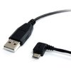 Startech.Com 6ft Micro USB Cable - A to Left Angle Micro B UUSBHAUB6LA